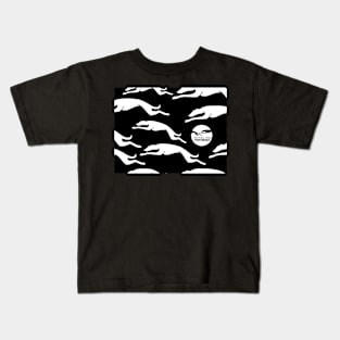 CAMO (WHITE-BLACK) FOR RUNNING SIGHTHOUND LOVERS Kids T-Shirt